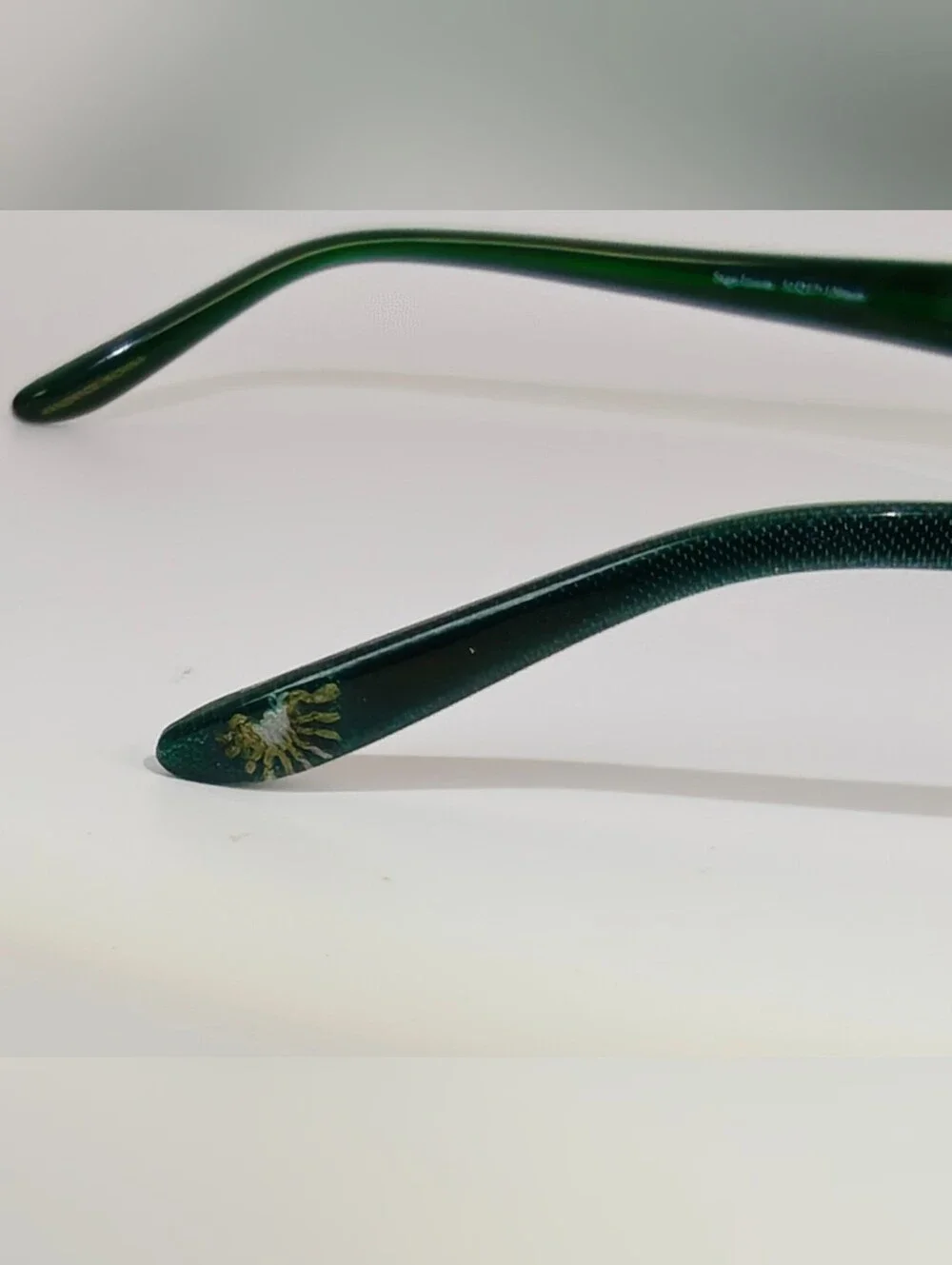 Laura Ashley. Helena. Gold Semi Rimless Metal Eyeglasses. Sage Loom.